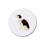 Afghan Hound Rubber Round Coaster (4 pack)