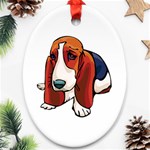 Basset Hound Ornament (Oval)