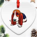 Basset Hound Ornament (Heart)