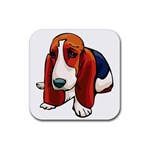 Basset Hound Rubber Coaster (Square)