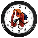 Basset Hound Wall Clock (Black)