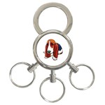 Basset Hound 3-Ring Key Chain