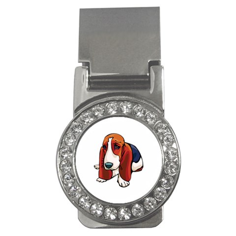 Basset Hound Money Clip (CZ) from ArtsNow.com Front