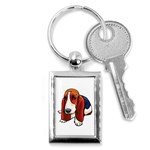 Basset Hound Key Chain (Rectangle)