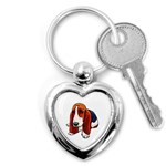 Basset Hound Key Chain (Heart)