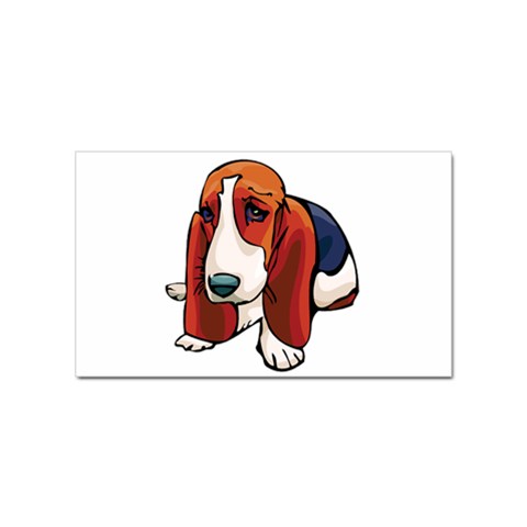 Basset Hound Sticker (Rectangular) from ArtsNow.com Front