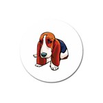 Basset Hound Magnet 3  (Round)