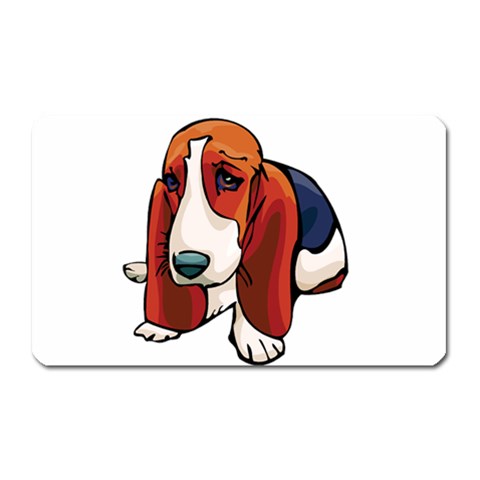 Basset Hound Magnet (Rectangular) from ArtsNow.com Front