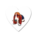 Basset Hound Magnet (Heart)