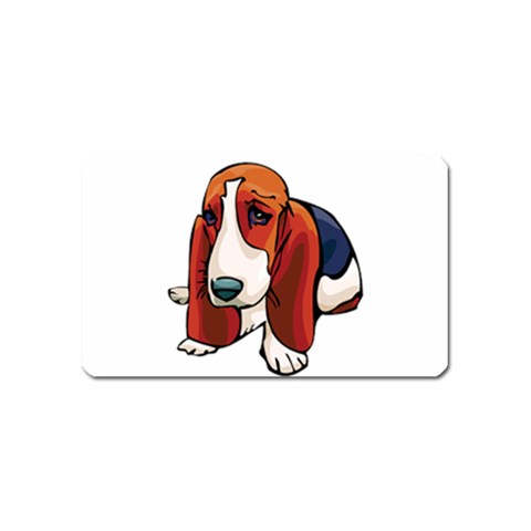 Basset Hound Magnet (Name Card) from ArtsNow.com Front