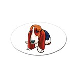 Basset Hound Sticker Oval (10 pack)