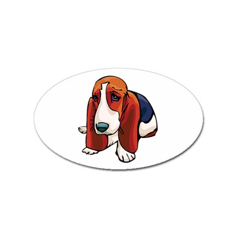 Basset Hound Sticker Oval (100 pack) from ArtsNow.com Front