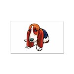 Basset Hound Sticker Rectangular (10 pack)