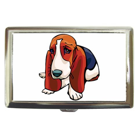 Basset Hound Cigarette Money Case from ArtsNow.com Front