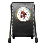 Basset Hound Pen Holder Desk Clock