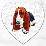 Basset Hound Jigsaw Puzzle (Heart)