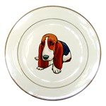 Basset Hound Porcelain Plate