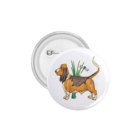 Basset Hound 1.75  Button from ArtsNow.com Front