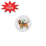 Basset Hound 1  Mini Button (10 pack) 