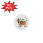 Basset Hound 1  Mini Button (100 pack) 