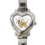 Basset Hound Heart Italian Charm Watch