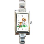 Beagle Rectangular Italian Charm Watch