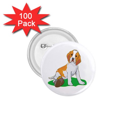 Beagle 1.75  Button (100 pack)  from ArtsNow.com Front