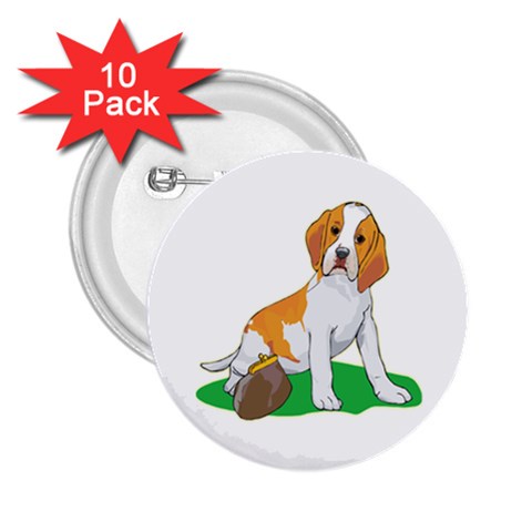 Beagle 2.25  Button (10 pack) from ArtsNow.com Front