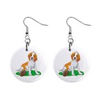 Beagle 1  Button Earrings