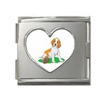 Beagle Mega Link Heart Italian Charm (18mm)