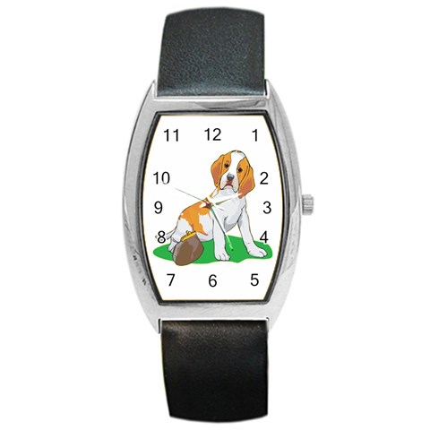 Beagle Barrel Style Metal Watch from ArtsNow.com Front