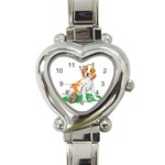 Beagle Heart Italian Charm Watch