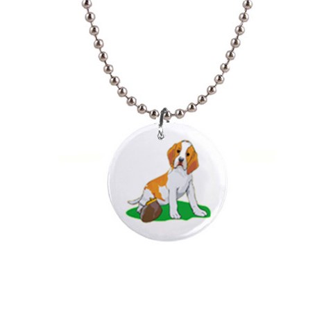 Beagle 1  Button Necklace from ArtsNow.com Front