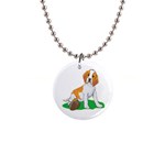 Beagle 1  Button Necklace