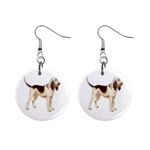 Bloodhound 1  Button Earrings from ArtsNow.com Front