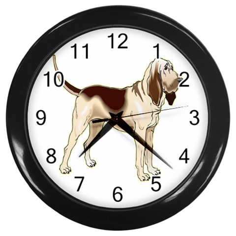 Bloodhound Wall Clock (Black) from ArtsNow.com Front