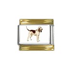 Bloodhound Gold Trim Italian Charm (9mm)