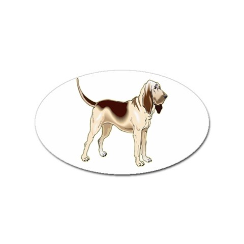 Bloodhound Sticker Oval (10 pack) from ArtsNow.com Front