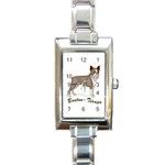 Boston Terrier Rectangular Italian Charm Watch