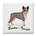 Boston Terrier Tile Coaster