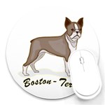 Boston Terrier Round Mousepad