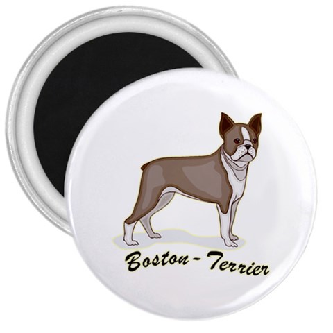 Boston Terrier 3  Magnet from ArtsNow.com Front