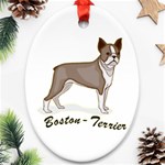 Boston Terrier Ornament (Oval)