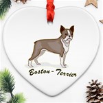 Boston Terrier Ornament (Heart)