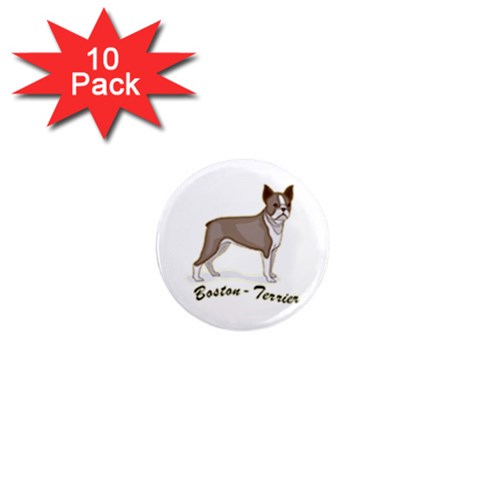 Boston Terrier 1  Mini Magnet (10 pack)  from ArtsNow.com Front