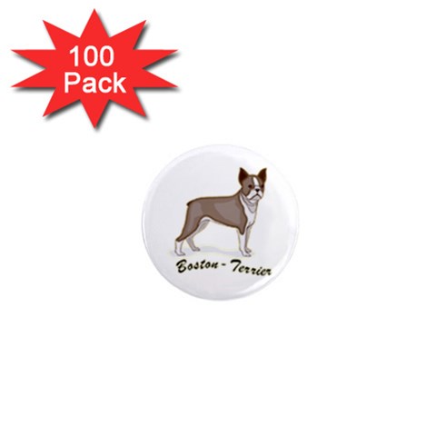 Boston Terrier 1  Mini Magnet (100 pack)  from ArtsNow.com Front