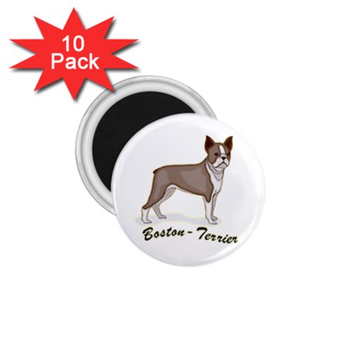 Boston Terrier 1.75  Magnet (10 pack)  from ArtsNow.com Front