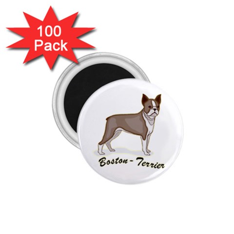 Boston Terrier 1.75  Magnet (100 pack)  from ArtsNow.com Front