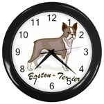 Boston Terrier Wall Clock (Black)