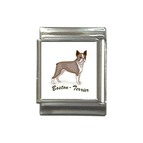 Boston Terrier Italian Charm (13mm) from ArtsNow.com Front